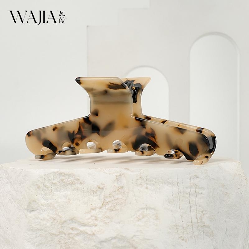 WJia French Minimalist Acetate Claw Clip for Women - Luxury Headwear Accessory