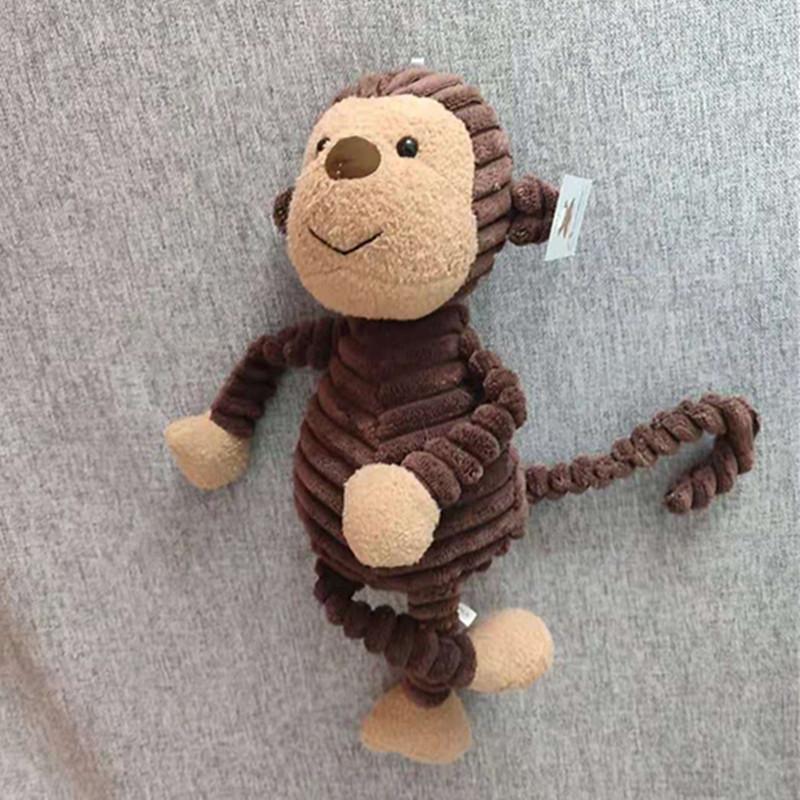 Lelijk schattige pop gestreepte dier knuffelspeeltje creatief huisornament hanger pop kinderen kalmerende lappenpop machine 15cm black