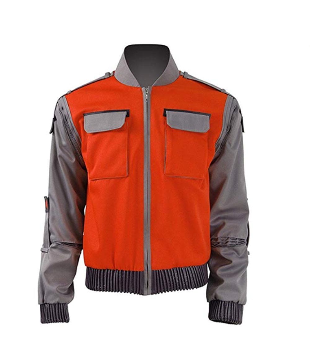 Back to the Future Marty McFly Halloween Cosplay Jacket 3XL оранжевый