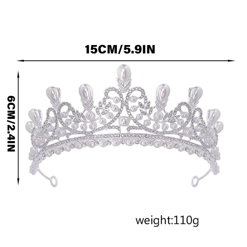 Elegant Bridal Tiara with Rhinestones Adjustable Crown for Wedding and Pageants Elegant Hairpiece Hair Accessories