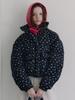 Tsh Puffer Jacket - Flower Black