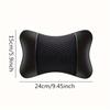 Car Neck Pillow, PU Leather & Mesh Breathable Headrest, Soft Memory Foam Cervical Support Cushion, Auto Interior Accessories