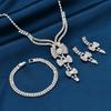 Wedding Evening Dress Full Diamond Tassel Accessories Wedding Simple Necklace Earrings Bracelet Set Female Bridal Accessories
