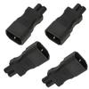 4Pcs IEC320 C14 to IEC320 C7 Power Adapter Universal Black Connector Converter Replacement for PDU Case Laptop Socket