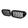 For BMW 5-series G30 Sedan/G31 Wagon 2017-2020 Pre-Facelift Matte Black Grille Car Front Hood Grill Kidney Grilles Racing Grill Dual Line