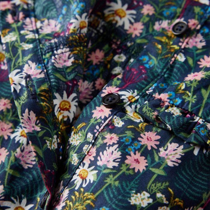 Robe - vidaXL - Robe manches longues - 100% Lyocell - Imprimé floral - Taille 116 (5-6 ans)