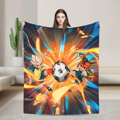 Inazuma Eleven Axel Blaz gouenji Κουβέρτα Πικνίκ Φανέλα Ρίχτρα για Καναπέ Κρεβάτι Σούπερ Απαλή Ποιότητα Σχεδίου Κάλυμμα Κρεβατιού Δώρο