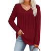 Women's Fashionable Long-sleeved Pullover Solid-color Top