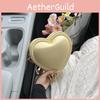Solid Simple Color Heart Shaped Women Casual Shoulder Chain Bag For Daily Use