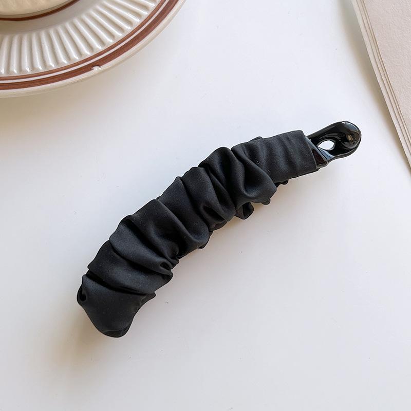 Fabric Banana Clip Korean Elegant Leopard Print Ponytail Holder Ponytail Clip Hair Claw Hairpin Sweet Bowknot Hair Clip Women