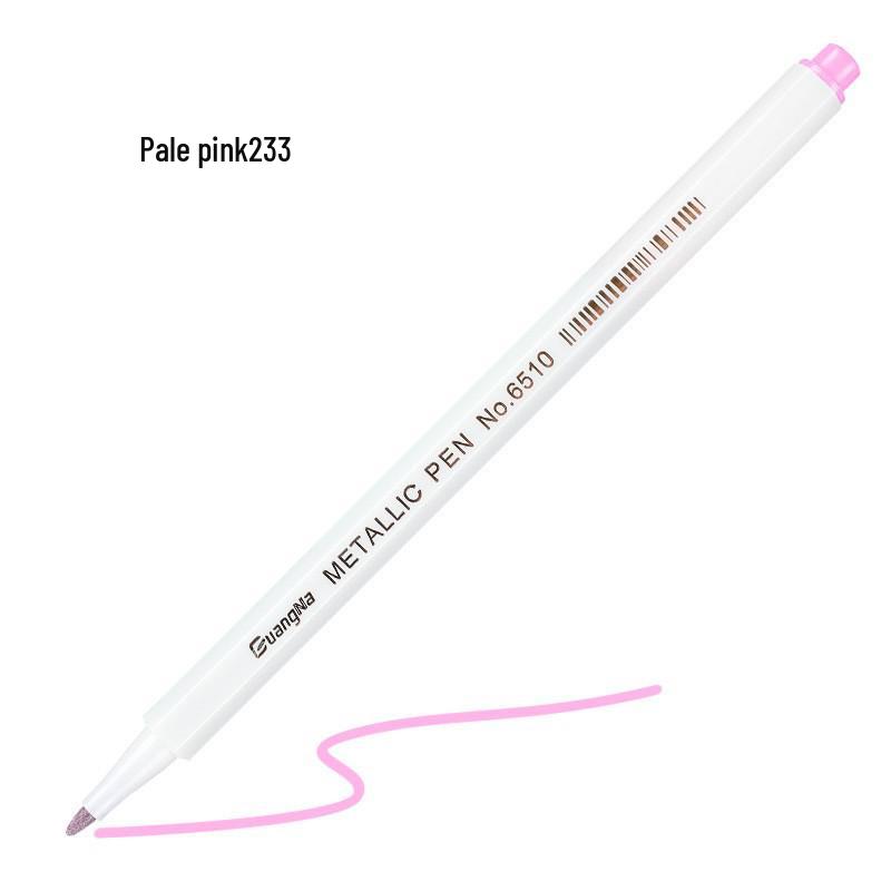 Guangna 6510 Metallic Signature Pen - Hard Tip Watercolor & Outline Pen for Drawing & Design