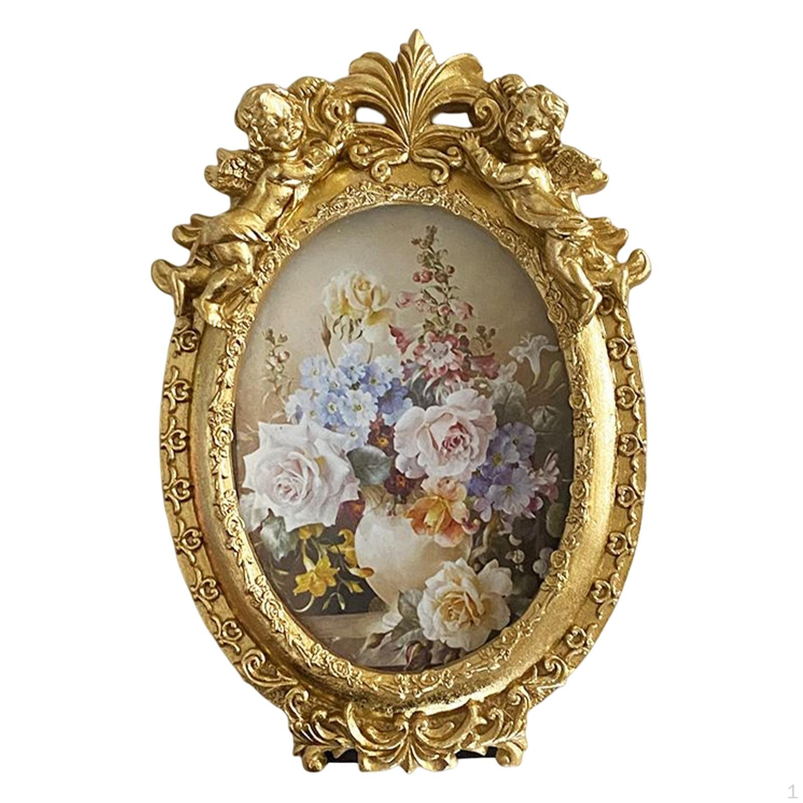 

Country Style Photo Frame Picture Holder Decor Embossed Ornate Resin for