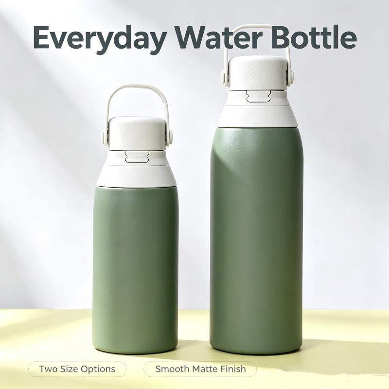 1 Stück Outdoor Camping Sport Isolierflasche 500/750ML Große Kapazität Edelstahl Direkter Trinkbecher Fitnessstudio Wasserflasche Tragbar