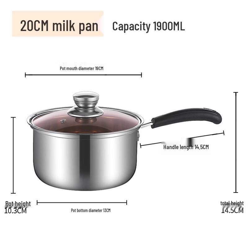 

ZISIZ 304 Stainless Steel Milk Pot