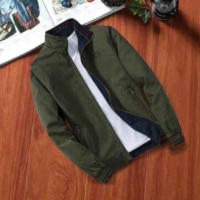 Jacke Herren Frühling und Herbst Herren Casual Koreanischer Stil Stehkragenjacke