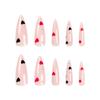 Europäische & Amerikanische French Manicure Spitze Falsche Nägel mit Aufklebern