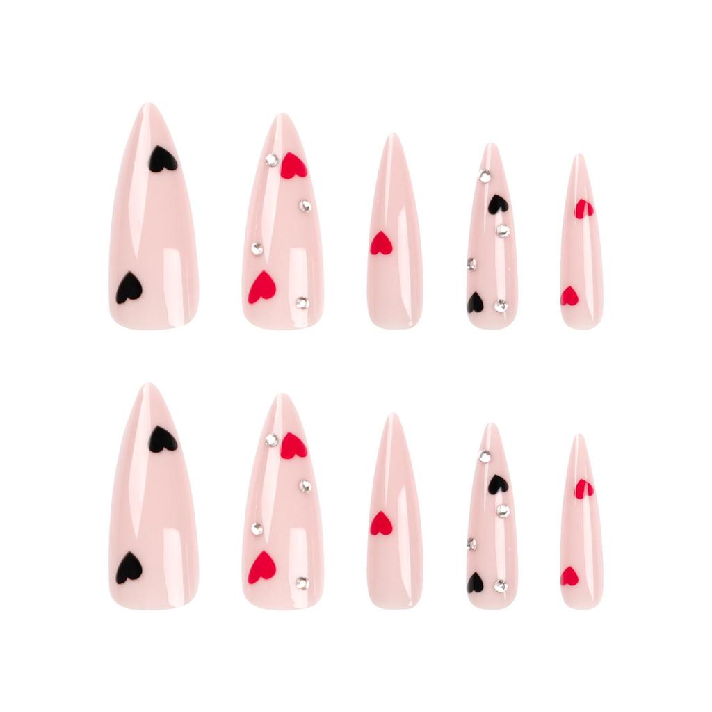 Europäische & Amerikanische French Manicure Spitze Falsche Nägel mit Aufklebern