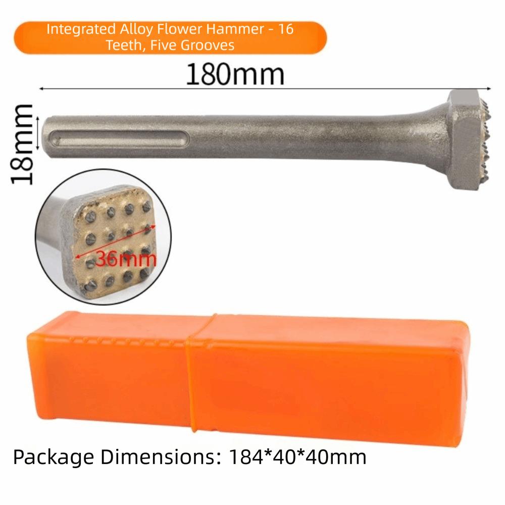 Alloy Head Bushing Bit Round Square HexagonTips Surface Roughening Concrete Bushing Bit Multifunctional Breaker