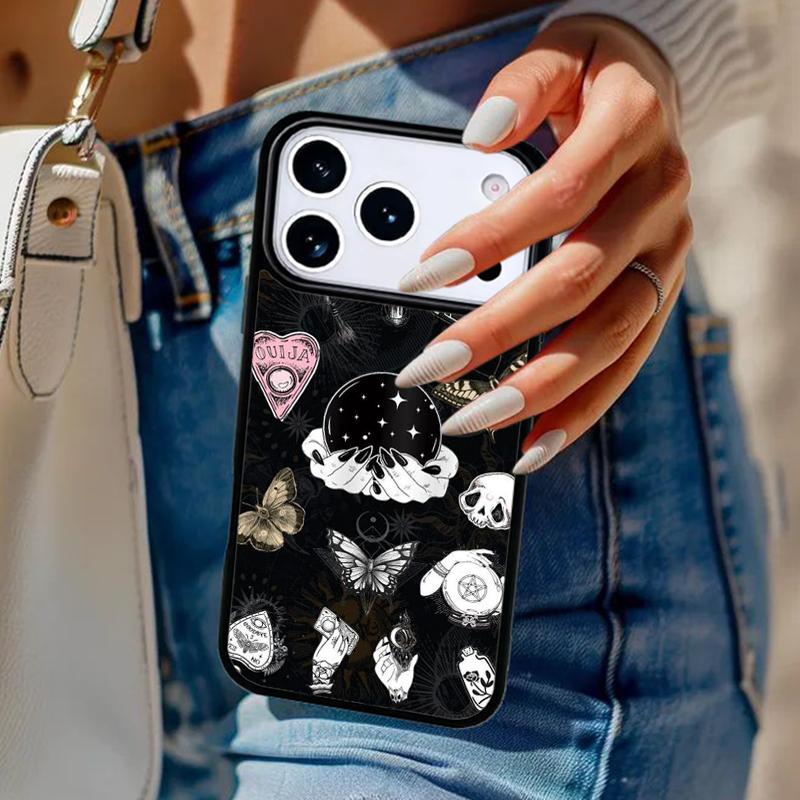 Occult Witchcraft Moon Gothic Witch Phone Case For iPhone 17 Air 14 15 13 12 Max Cover For Apple 16e 11 Pro Max Plus Coque