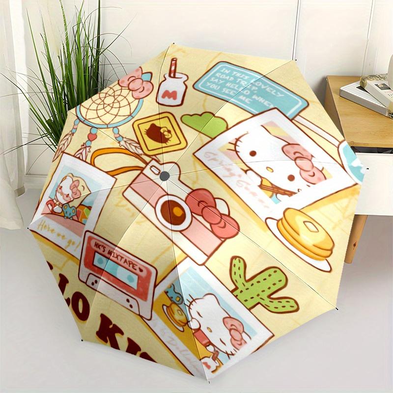 

Hello Kitty s Holiday Automatic Opening and Closing Umbrella - Lightweight 3-Fold Design, Suitable for Fans, Travel, Daily Use - Official Product, Int