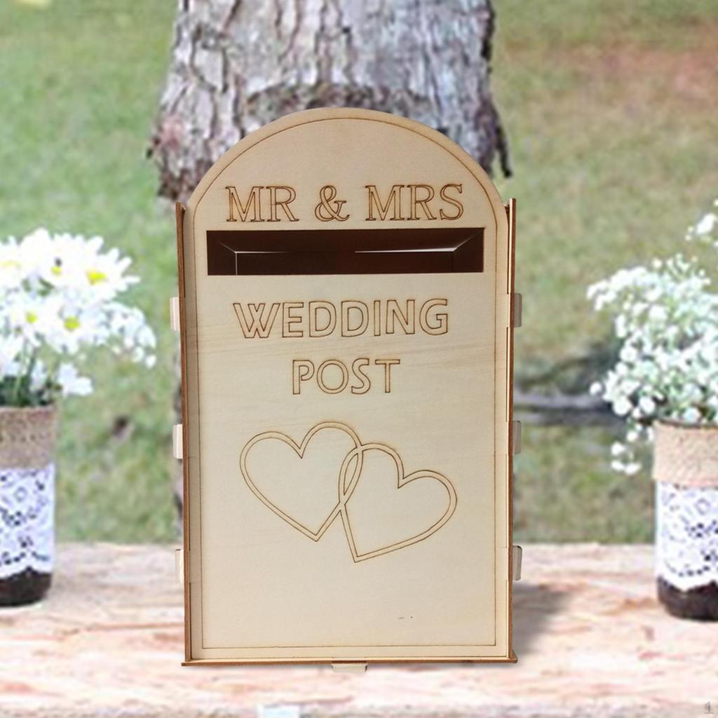 Kartenhalter-Box für Hochzeiten, Dekorative Holz-Briefkasten Empfangsgeschenke