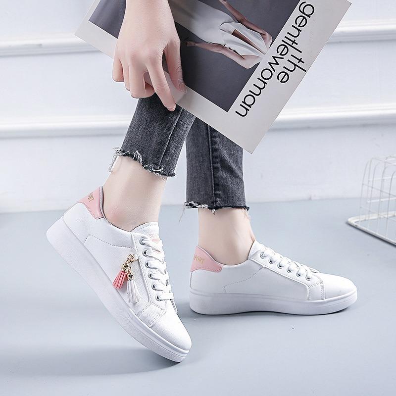 Weiße Schuhe Lässig Sport Frühling und Herbst Damenschuhe