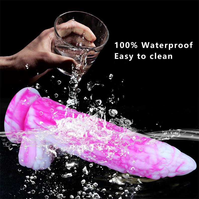 Sexy Bitter Gourd Stick Color Fake Penis Silicone Simulation Penis Masturbation Device for Men and Women Anal Expansion Anus Deep Sucker Anal Plug