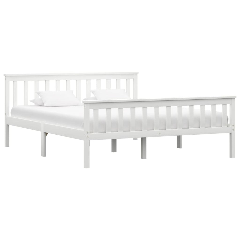 Cadre de lit sans matelas  bois de pin massif 160x200 cm