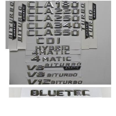 3D Chrome For Mercedes Benz CLA180 CLA200 CLA220 CLA250 CLA280 CLA300 CLA320 CLA350 Trunk Letters 4MATIC CDI BLUETEC Emblems