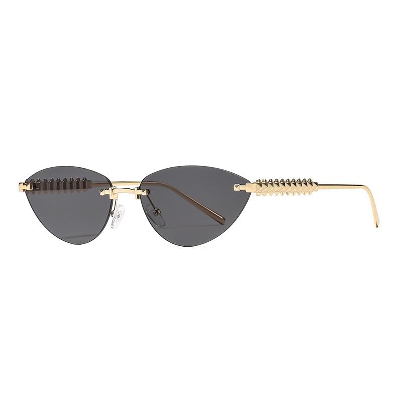 

Womens Cat Eye Fashion Sunglasses With Gray Pc Lenses Uv Protection Outdoor Gold Gray