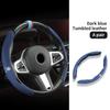 Leather Car Steering-wheel Cover Anti-slip Steer Wheel Cushion For Volkswagen VW Scirocco Passat Polo B5 B6 B7 CC Tiguan Sharan QS0