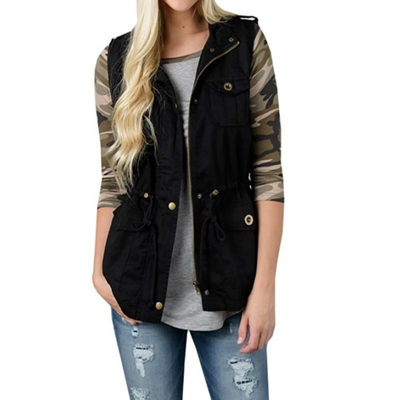 plus size sleeveless jacket