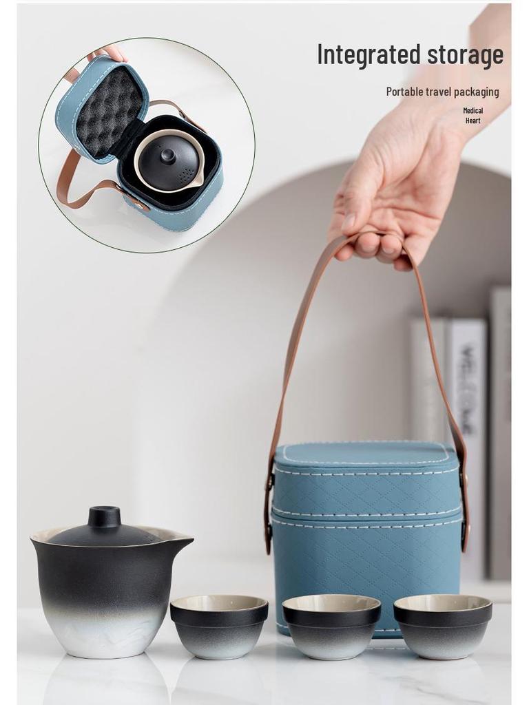 Kung Fu Travel Tea Set: Portable Quick Cup for On-the-Go Outdoor Tea Activity