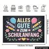 2D Alles Gute zum Schulanfang Backdrop, Chalkboard Style First Day of School Photography Background