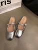 Flat-bottomed Temperament Bag Head Half Slippers Women's Shoes Outer Wear 2025 New Spring and Summer French Mary Jane Half Tray