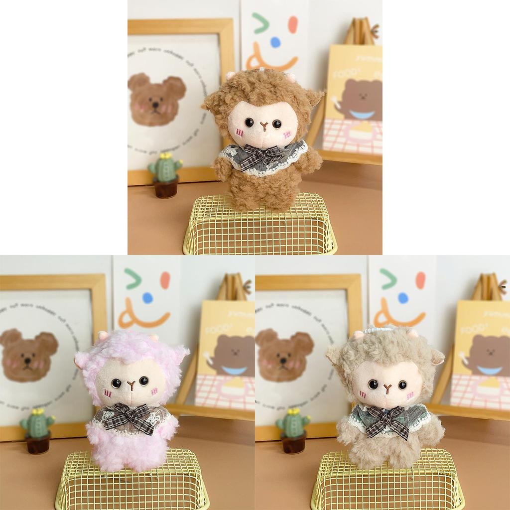 Cute Lamb Plush Keychain With Lace Shawl For Bag Decoration And Collectible Gift