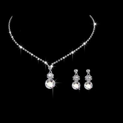 Jewelry Set Women'S Necklace Earrings Wedding Accessories Simple Elegant Evening Dress Light Luxury Accessories