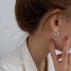 Hollow Heart Shape Buckle Earrings Sweet Fashion Jewelry For Women