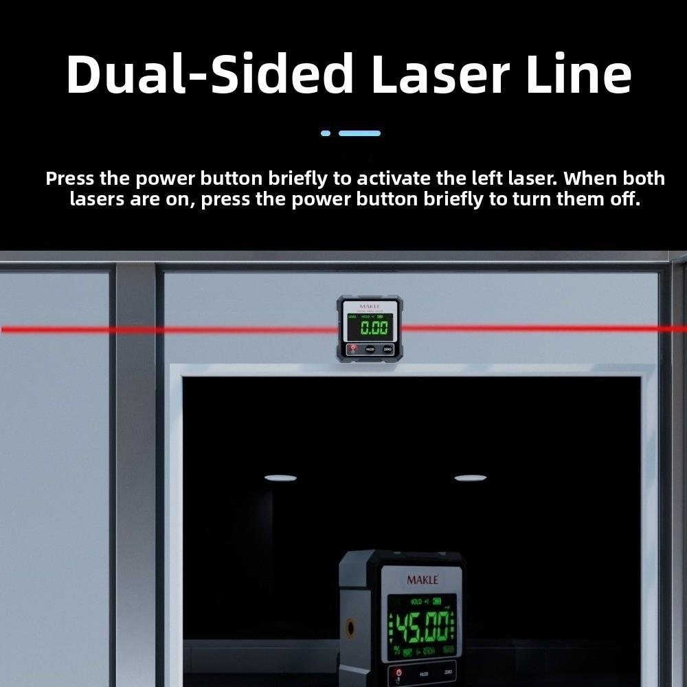 2-side Laser Inclinometer Goniometer Laser Level Ruler  for Construction Engineering