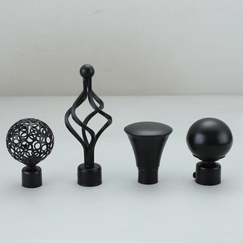 2 stk Utfylte Jern Gardinstang Endestykker Hetter Gardintilbehør Erstatning Romersk Gardinstang Hode Hjemmedekorasjon