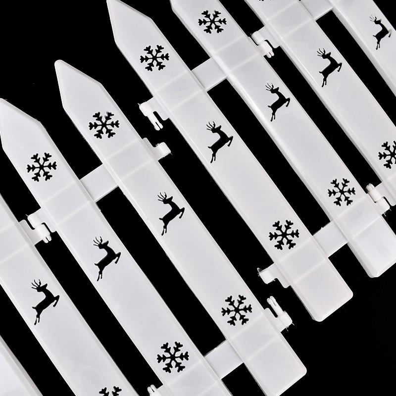 10/15/20 szt. Choinka ozdoba ogrodzenia biała plastikowa roślina mini ogrodzenie na przyjęcie noworoczne dom ogród świąteczny wystrój wnętrz