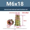 Zinc Alloy Colored Internal/External Thread Hex Socket Furniture Nut M4M5M6 with Washer and Trapezoidal Design Hardware Accessories
