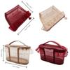 Zipper Mesh Coin Purse Cosmetic Case Mesh Storage Bag Mesh Zipper Bag Mesh Cosmetic Bag  Lady