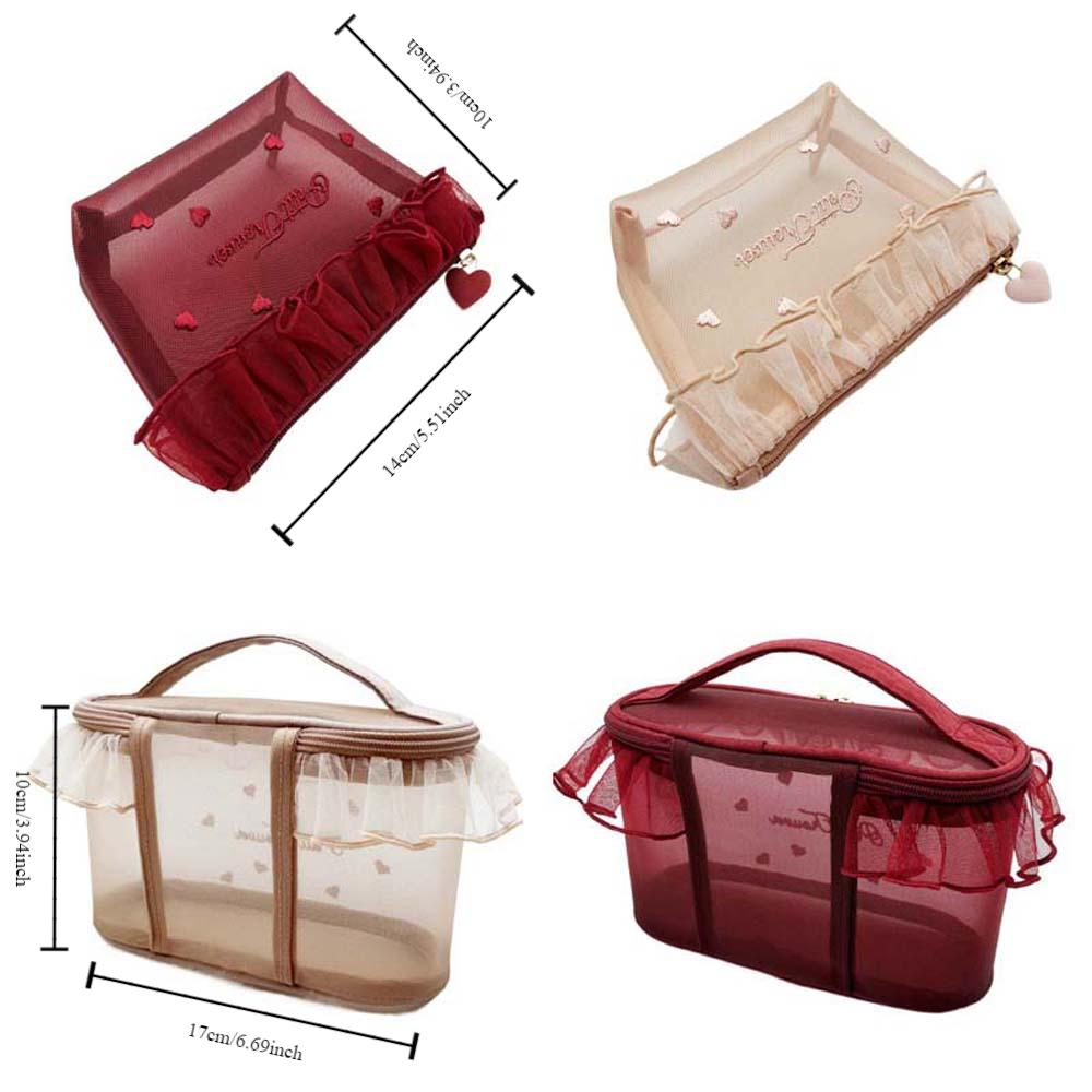 Zipper Mesh Coin Purse Cosmetic Case Mesh Storage Bag Mesh Zipper Bag Mesh Cosmetic Bag Lady
