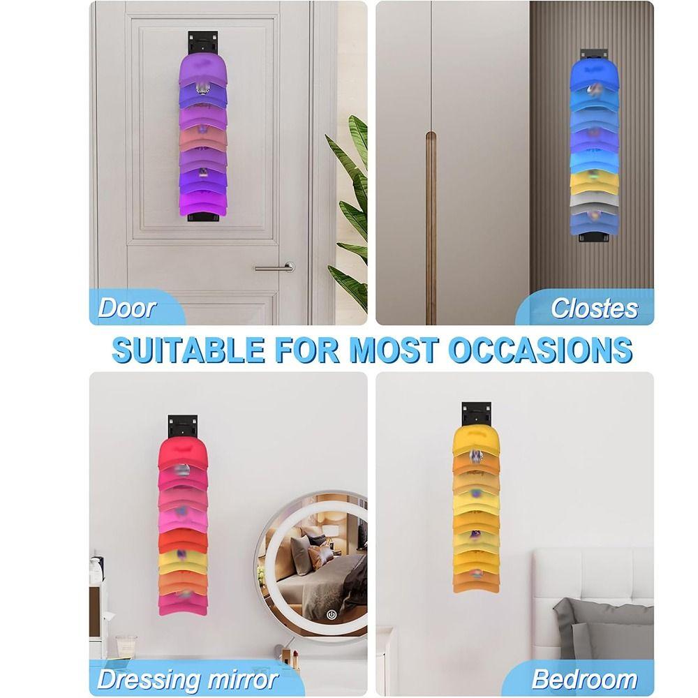 Practical Hat Storage Bracket 9 Grids Hat Display Holder Multifunctional Wall Hat Rack  Living Room