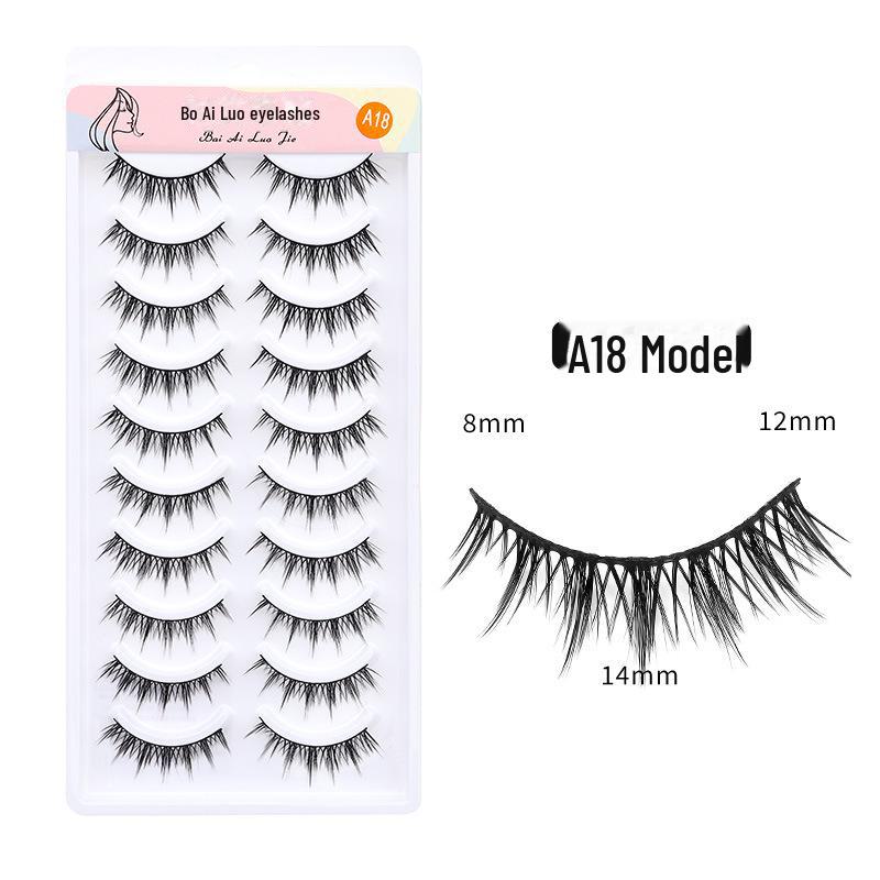 

Коллекция в стиле дьявола Yirenhui: 10 пар густых, длинных, мягких, удобных накладных ресниц с мультяшным рисунком и черным стержнем