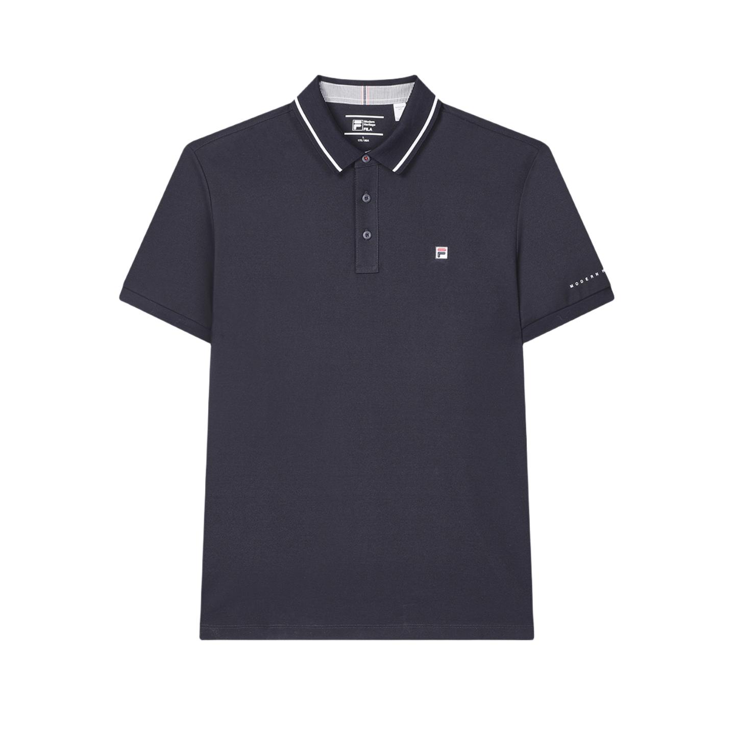 

New FILA MODERN HERITAGE Polo Shirt Men s Legend Blue F11M421115FNV M(170/92A)