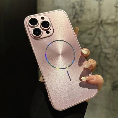 CD Texture Laser For Magsafe Lens Protector Case For iPhone 17 Air 16 15 14 13 12 Pro Max Wireless Charge Glitter Cover