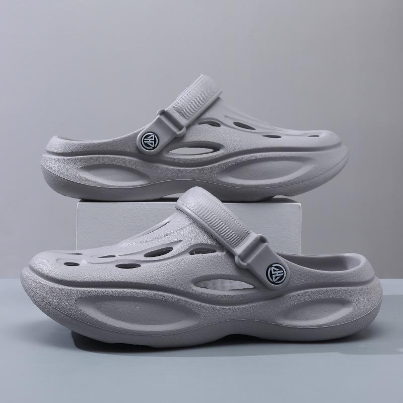 New Hole Shoes Men's Platform Summer Wear Fashionable Wear-resistant Men's Outdoor Bag Head Drag