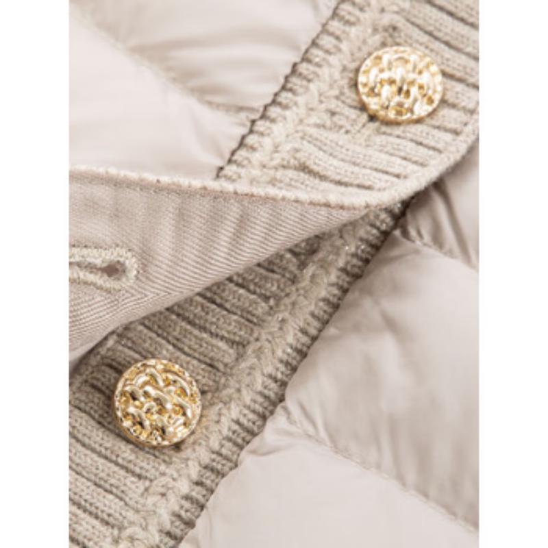 Scofield Women's Knitted Patchwork 90% Goose Down Puffer Jacket